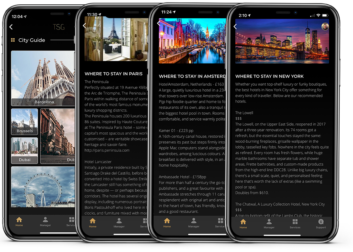 use our travel app for city guides and your requirements